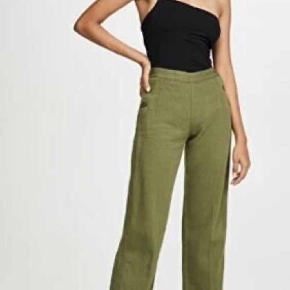 Current/Elliott Green Wide Leg Trousers